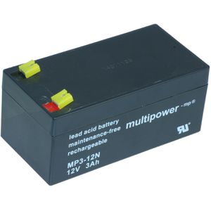 Multipower AGM-Batterie MP3-12N, 12 V, 3 Ah, Faston 4,8 mm Anschluss