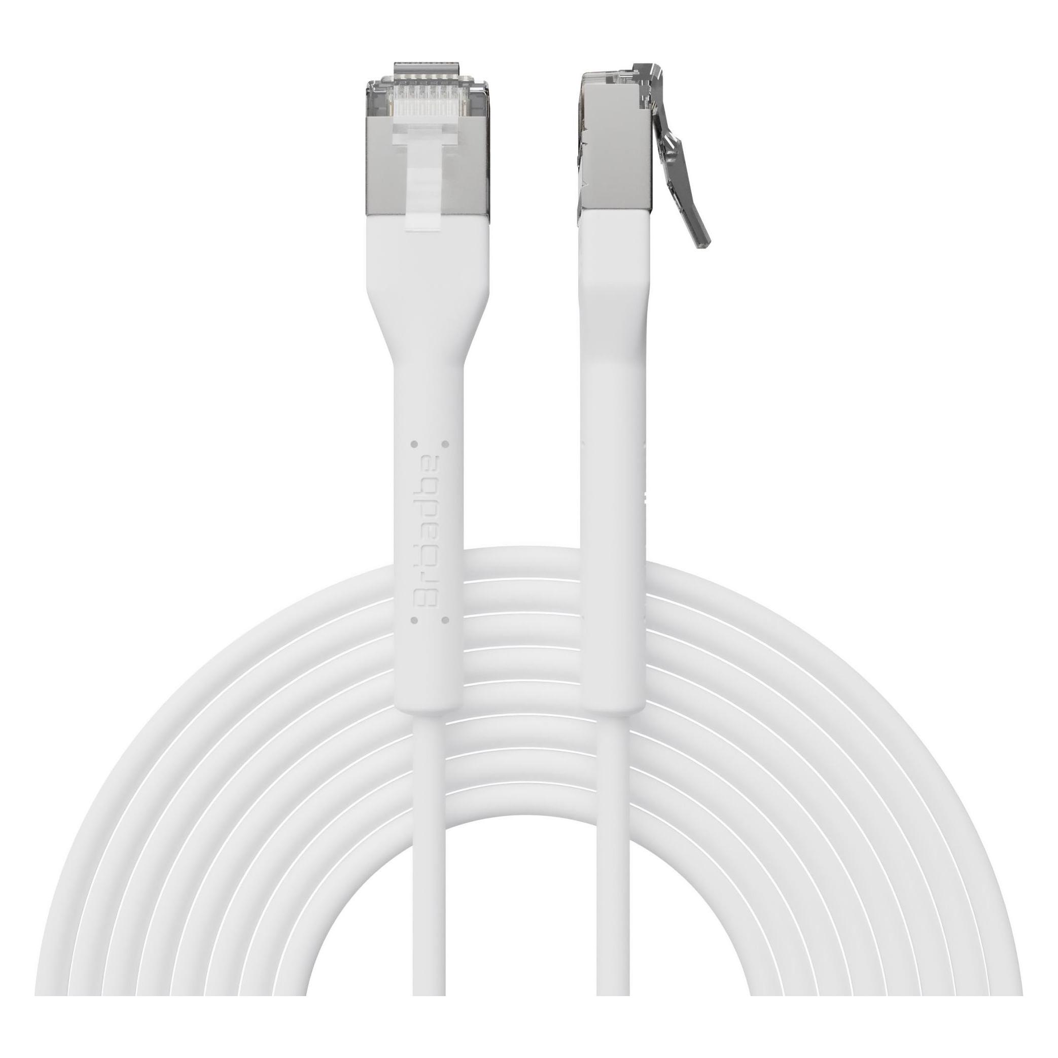 Broadbe Slim Patch Cable 10G White 2m Cable-Patch-Cat6A-WT-2M-Slim (CAT6a, 2 m) (Cable-Patch-Cat6A-WT-2M-Slim)