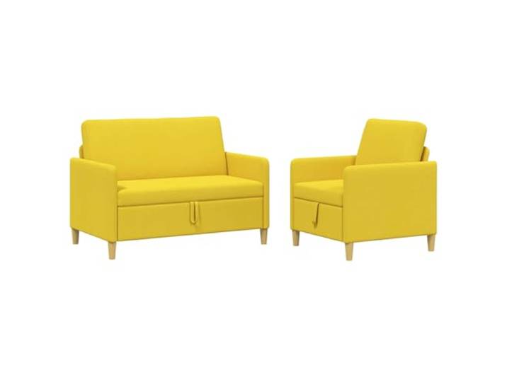 PUGYNBK Sofa mit Stauraum, 2 Stück, Hellgelb, Polyester und Metall Aufklappbarer Sitz mit verstecktem Platz, abnehmbare Bezüge, vielseitig einsetzbar in Räumen oder Gästebereichen