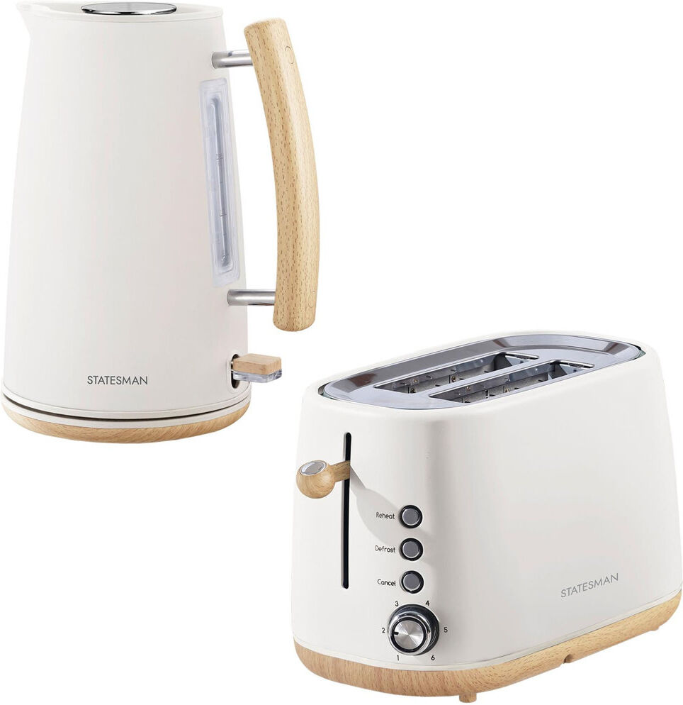 Statesman Scandi 1.7L Stainless Steel Electric Tea Kettle Cream 1.7L