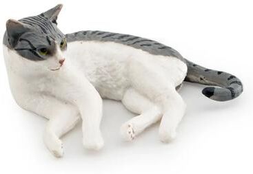 Inspire Select Cute Realistic Lying Cat Figurine Mini Simulation Pet Ornament For Desk & Car Decor 7