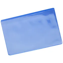 10 Magnettaschen A6 Querformat, blau, Weich-PVC