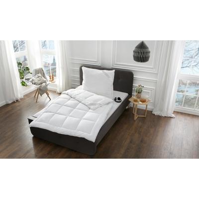 Kunstfaserbettdecke ZENZO "Onyx", weiß, B:200cm L:200cm, Bezug: 100% Baumwolle. Füllung: 100% Polyester, Bettdecken, proaktive Temperaturregelung