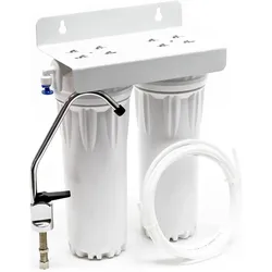 Naturewater NW-PR302 Doppelfilter Wasserfilter Sediment Aktivkohleblock Schlauch, Wasserfilter, Weiss