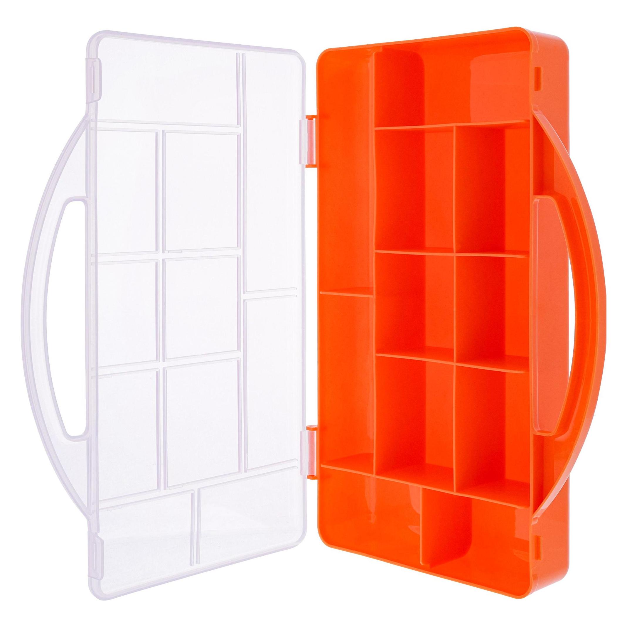 InLine Kleinteilebox, 11 Fächer, Abmessungen: 271x186x40mm, orange (43009M)