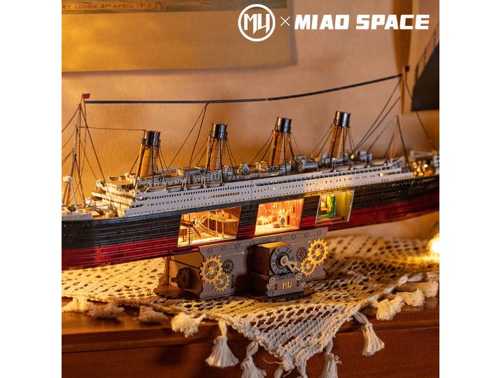 Modèle de bateau de croisière MU Titan, puzzle 3D en métal, jouet de bricolage, décoration de bureau, cadeau anti-stress pour petite amie