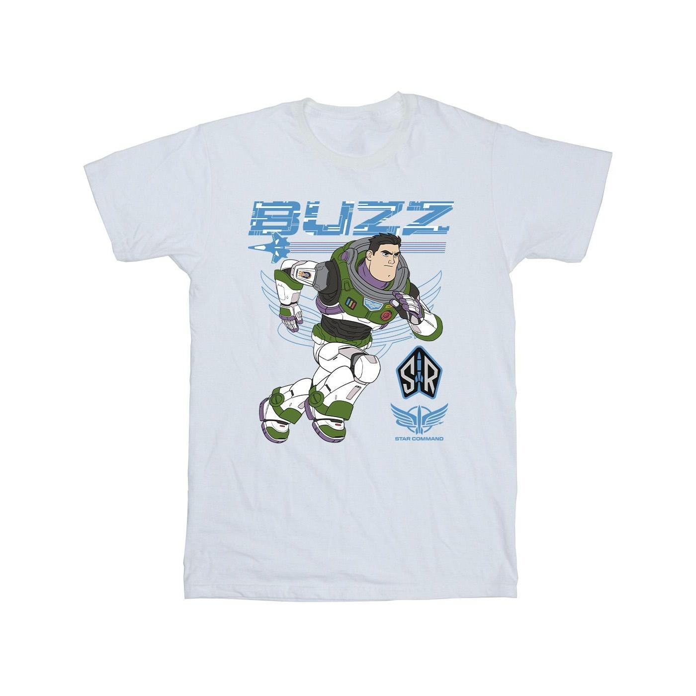 Disney Jongens Lightyear Buzz Run To Action T-Shirt (Wit)