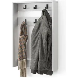 Vicco, Kleiderhaken + Wandgarderobe, Garderobenaufsatz Eliza, Weiss, 60 x 85 cm