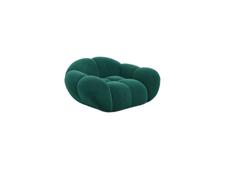 Design Loungesessel „Levante“ mit Samtbezug Samtbezug Grün BLOOMINGLOFT Collection