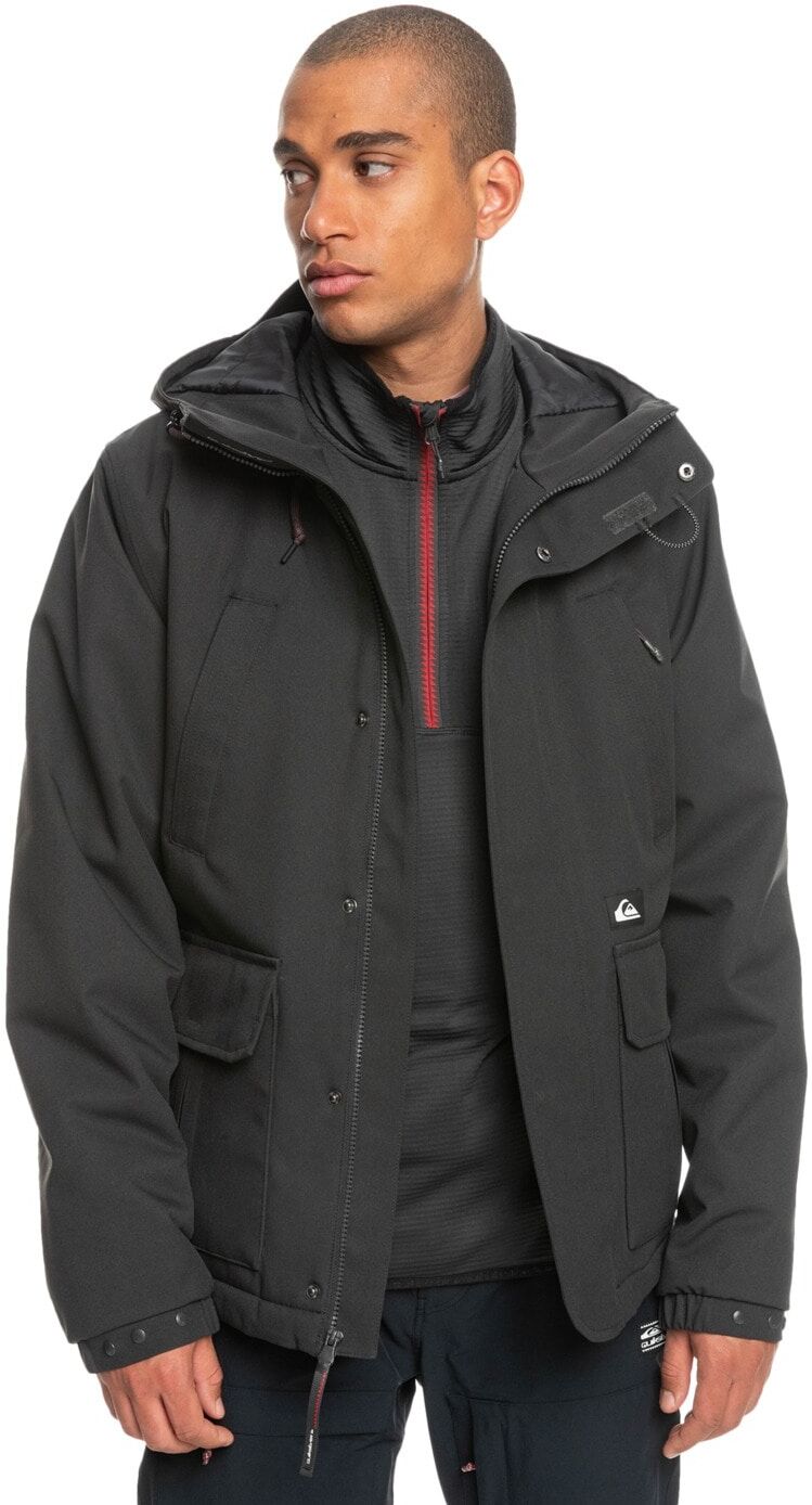 Winterjacke QUIKSILVER "Futur Arris", Herren, Gr. S, grau (phantom), Obermaterial: 100% Polyester., Jacken Winterjacke phantom S