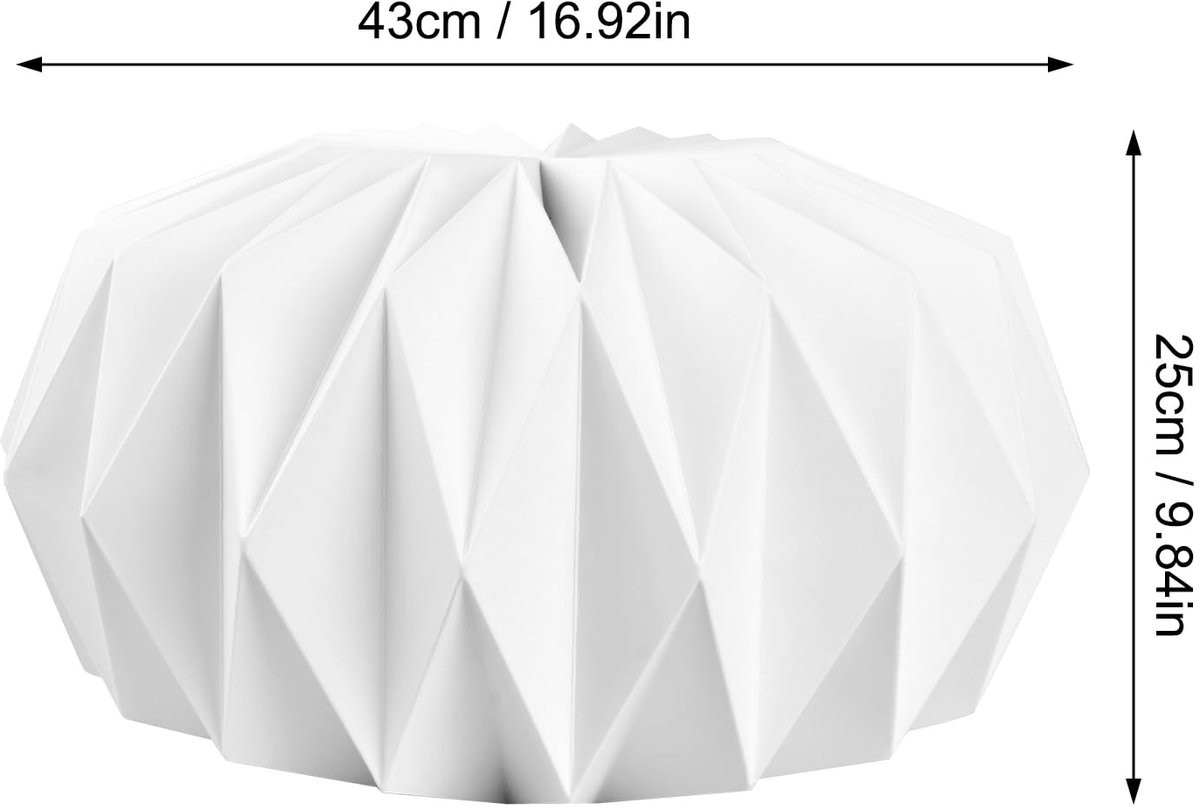 Scandinavische origami papieren lampenkap voor woonkamer, slaapkamer of eetkamer