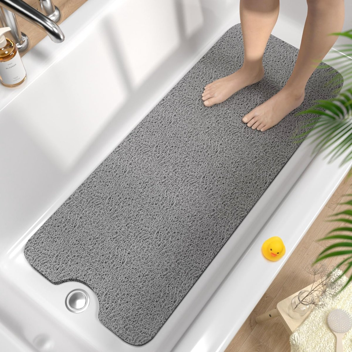 Grijs Anti Slip Badmat en Douchemat
