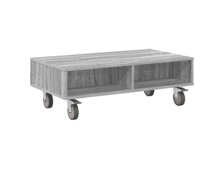 Favemtsl Beistelltisch mit Rollen Graues Sonoma 90x50x30 cm Flexibler Kaffeetisch mit Stauraum für Schlafzimmer und Wohnzimmer, feststellbare Rollen für Stabilität.