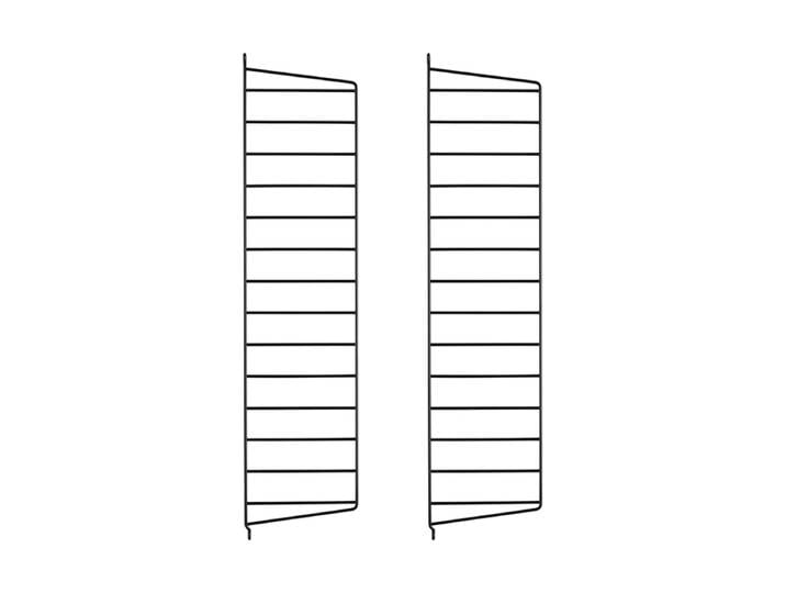 String Panneau mural String Noir, 75x20 cm, lot de 2