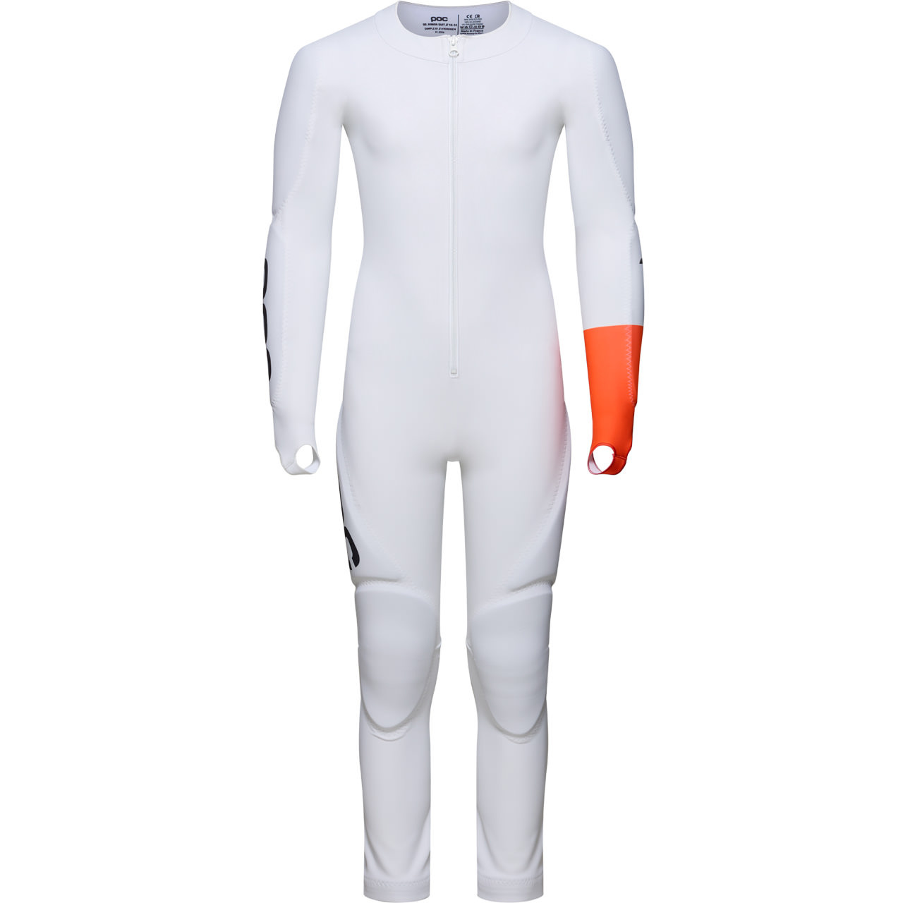 POC Kinder Rennanzug SKIN GS hydrogen white/fluorescent orange - 8 - 10 = 120 - 145 cm Körpergröße