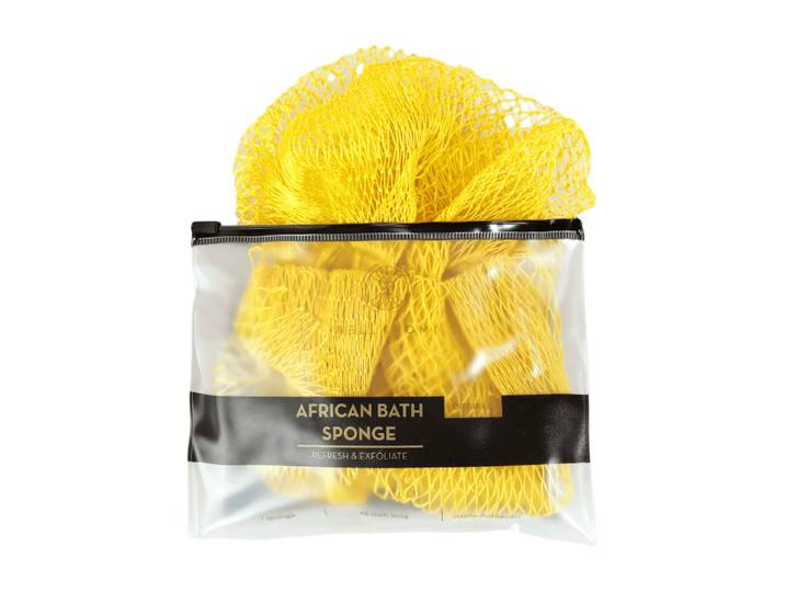 GENERIC - Kit Eponge Filet Africain Jaune avec Corde - 90g