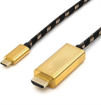 Roline Gold Video-Adapterkabel, 2m, 4K, USB C male / HDMI male