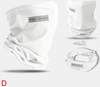 The Handy Homestead Ice Silk UV Protection Face Mask Neck Gaiter For Cycling white