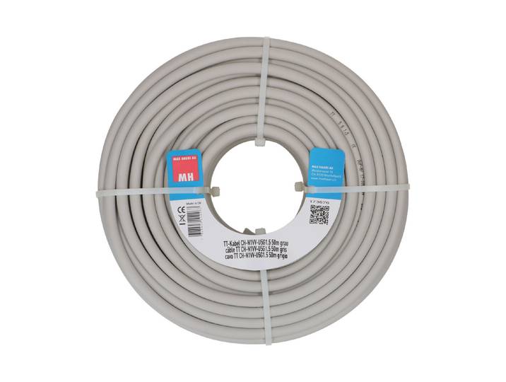 Max Hauri AG TT-Kabel Ch-N1Vv-U5G1.5 50m grau