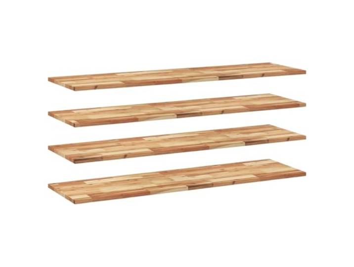 PUGYNBK Schwebendes Regal, 4 Stück, Akazienholz, 140 x 40 x 2 cm Öl-Finish, feuchtigkeitsbeständig, freie Montage, Verwendung im Innen- und Außenbereich, Küche, Bad, Wohnzimmer
