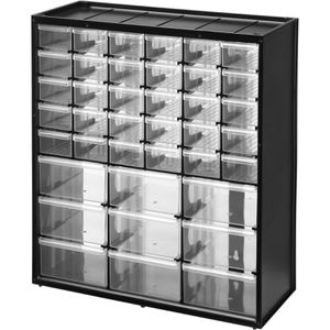 Stanley Kleinteilemagazin 1-93-981, aus Kunststoff, für Wandmontage, 36,7 x 43,5 x 15,5cm, 39 Schubladen, 30 Stück