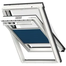 VELUX Vorteils-Set Hitzeschutz Plus FOP Manuell Uni Blau/Schwarz 1156, M10, GGU,Manuell,VELUX,weiße Schiene