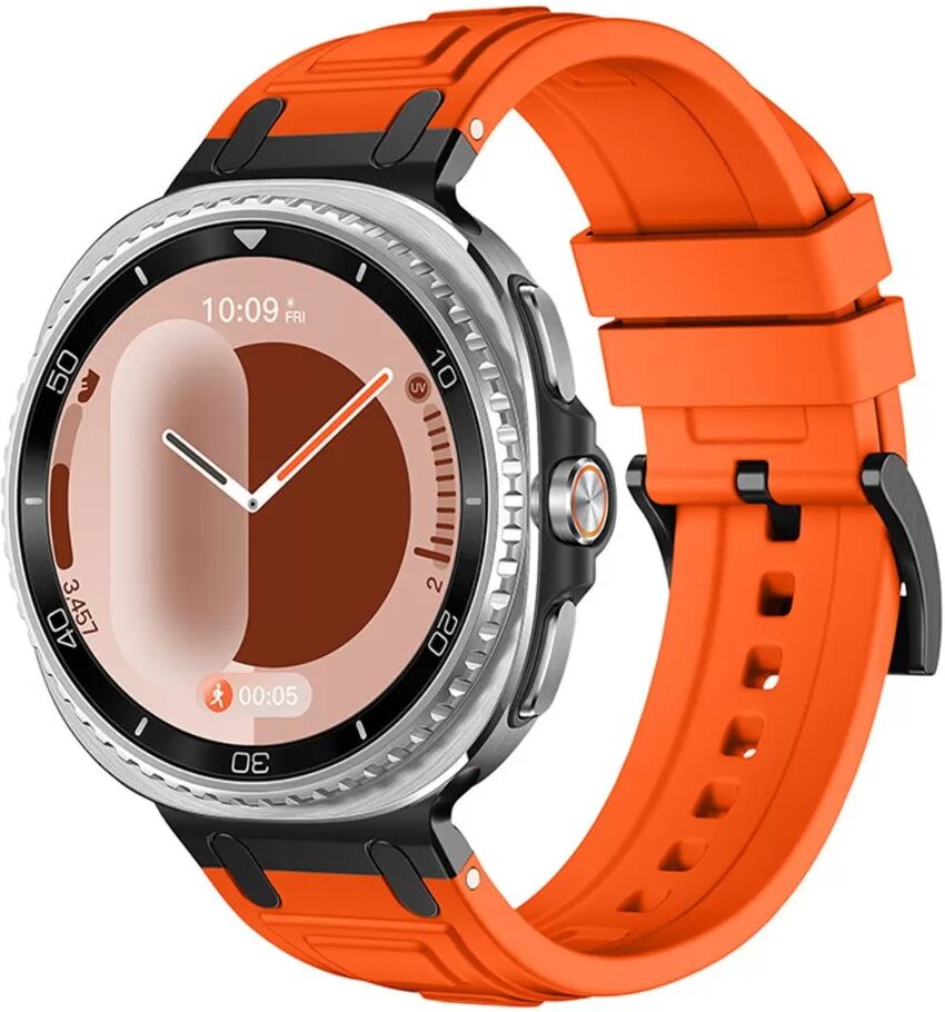 INF Orangefarbenes Silikonarmband kompatibel mit Samsung Galaxy Watch8 – Sicher & Bequem