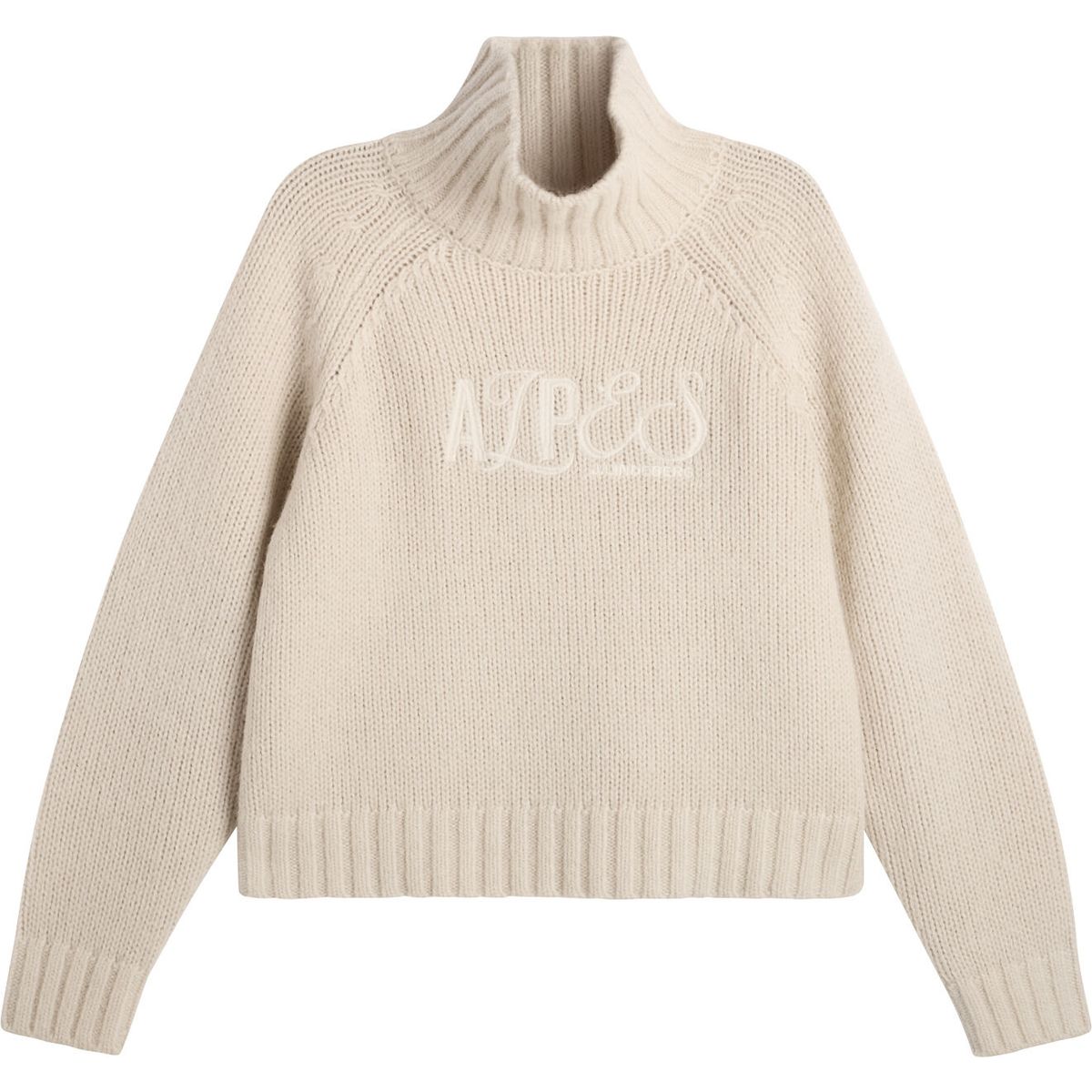 J.Lindeberg April Chunky Knit Turtleneck moonbeam (U029) M FWKW16520-U029-M