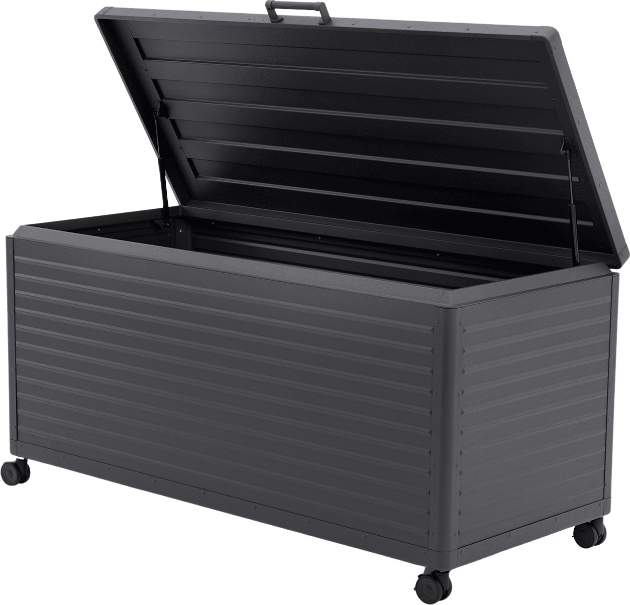 MIRADOR Auflagenbox 776 Liter Gartenbox Aluminium Anthrazit Kissenbox fur Garten Balkon