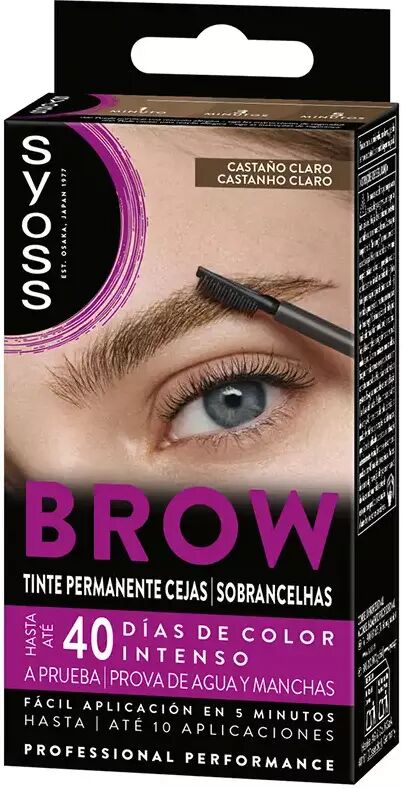 Syoss Permanent Brow Tint for Eyebrows Castaño claro