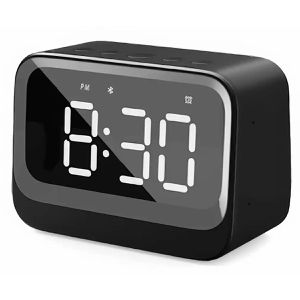 Denver Wecker EC-54B, schwarz, digital, mit Bluetooth, Quarzuhr