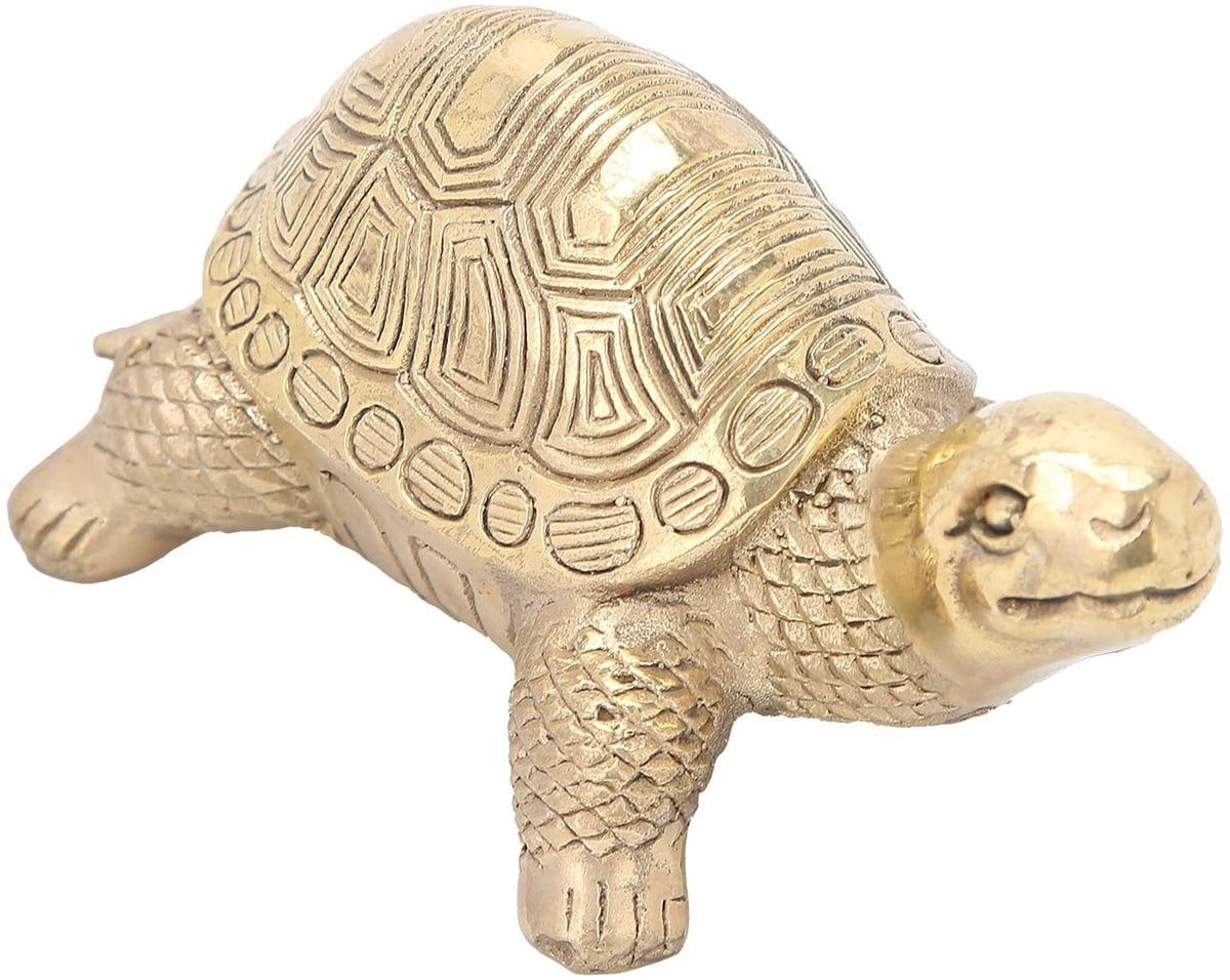 Messing Schildpad Beeldje voor Geluk en Gezondheid