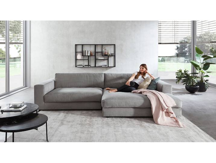 Cosyhome Living Ecksofa Cord Stoff Vintage