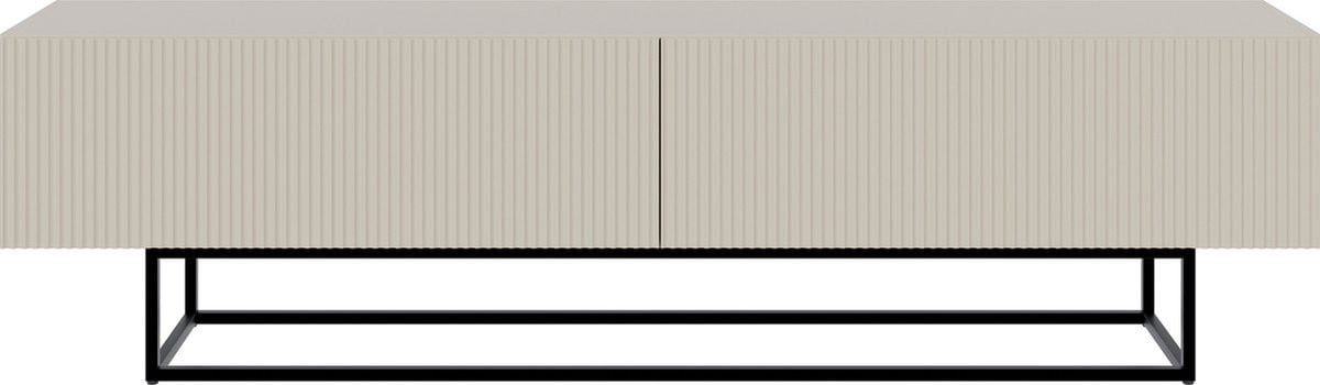 Selsey Veldio TV-kast met 2 deuren, greige / zwart, Breedte: 175 cm