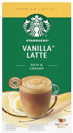 Starbucks - 5 Sticks - Löslicher Kaffee - Vanilla Latte - MaxiCoffee