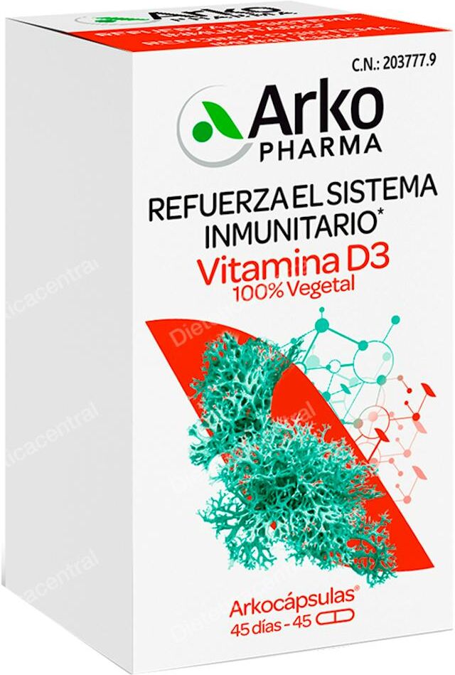 Arkopharma arkocapsulas vitamina d3 100% vegetal 45 caps