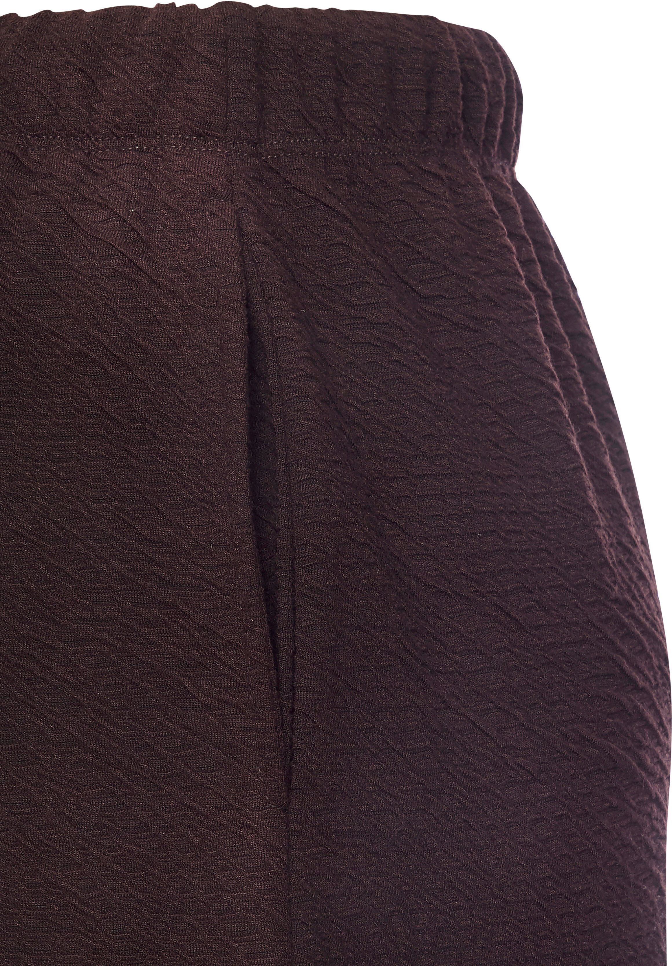 Sweathose VENICE BEACH "mit weitem, lockeren Bein", Damen, Gr. 46, N-Gr, braun (dunkelbraun), Sweatware, Obermaterial: 98% Polyester, 2% Elasthan, unifarben, figurumspielend lang, Hosen Sweathose, aus softer Strukturware, weite Schlupfhose, casual, luftig