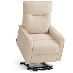 M MCombo Fernsehsessel mit Aufstehhilfe Elektrisch, Fernsehsessel mit Liegefunktion bis 140°, Massage & Heizung, kleiner Aufstehsessel, Seniorensessel für Wohnzimmer 7089