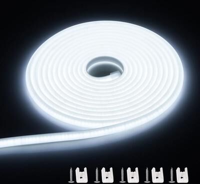 Uplifted Finds Waterproof Under Cabinet LED Light Kitchen COB Strip Lamp With Button Switch eu 6m white