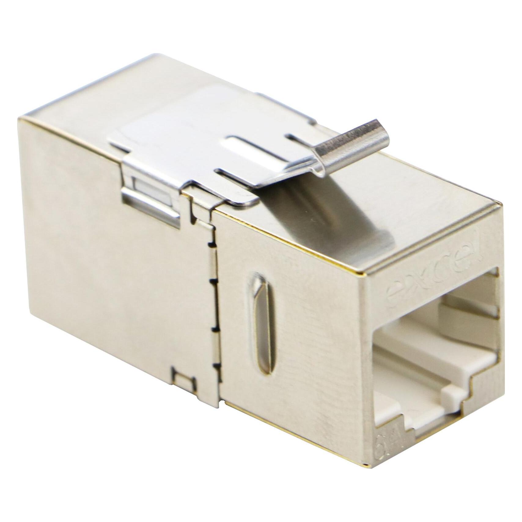 Excel Networking RJ45-Kupplung Cat.6A (Keystone Modul, Netzwerk Kupplung) (100-107)