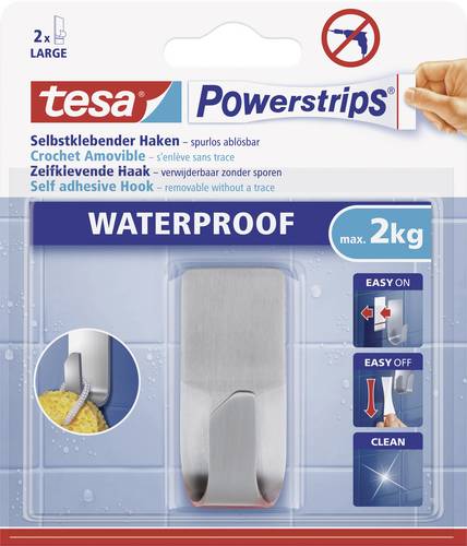 tesa POWERSTRIPS Waterproof Haken Metall Inhalt: 1 St.