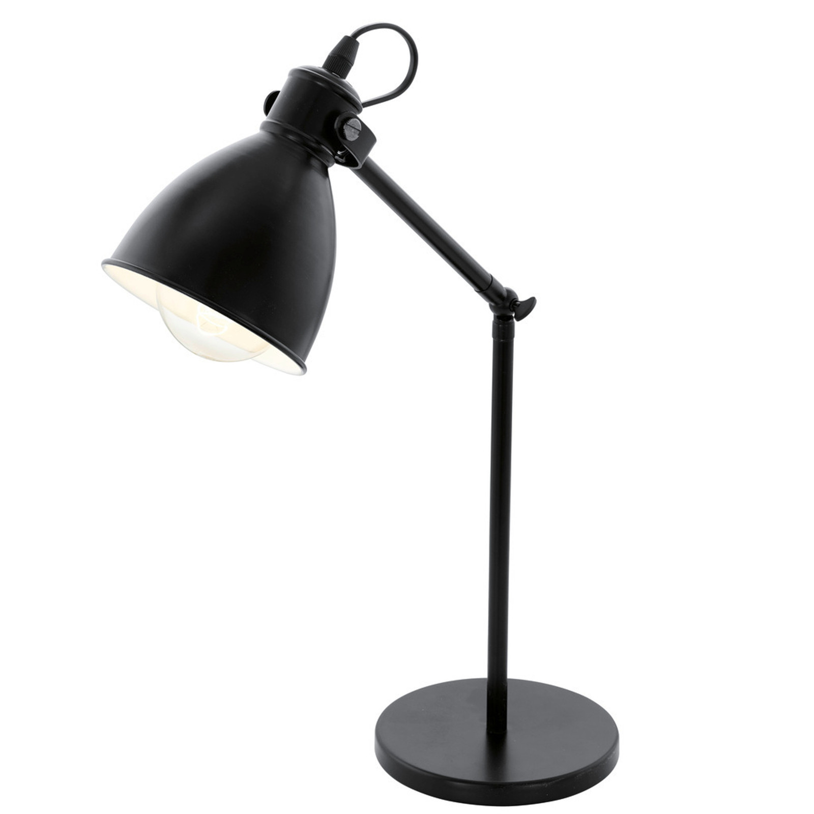 Eglo Priddy tafellamp - Zwart/Wit - Metaal - E27 - IP20 - II