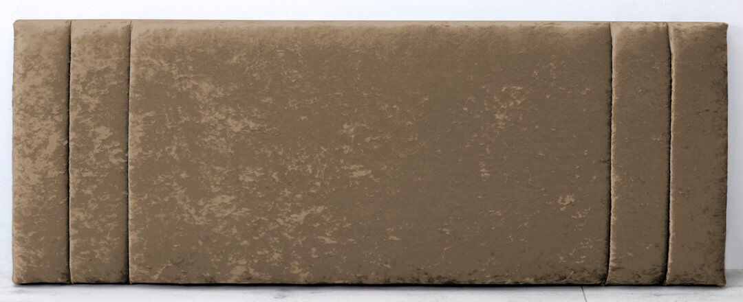 Rosdorf Park Velasquez Upholstered Velvet Headboard Truffle Small Double (4')