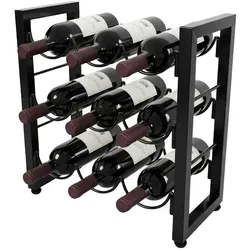 Relaxdays Weinregal für 9 Flaschen Schwarz
