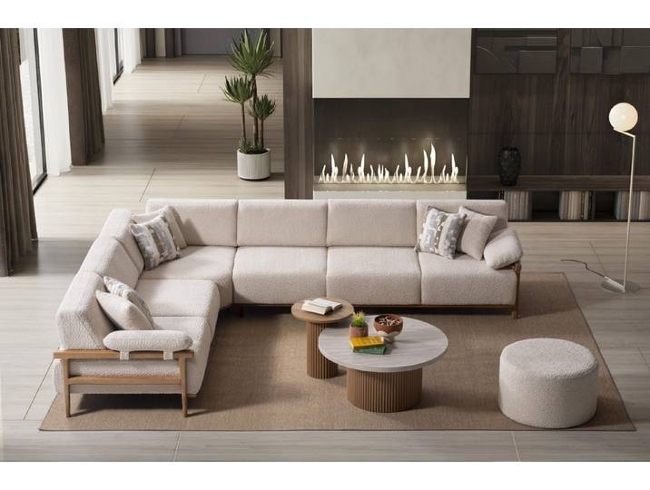 Xlmoebel Ecksofa XLMOEBEL Ecksofa in Beige mit modernem Design und hohem Komfort, Ecksofa 2 Teile, Made in Europa