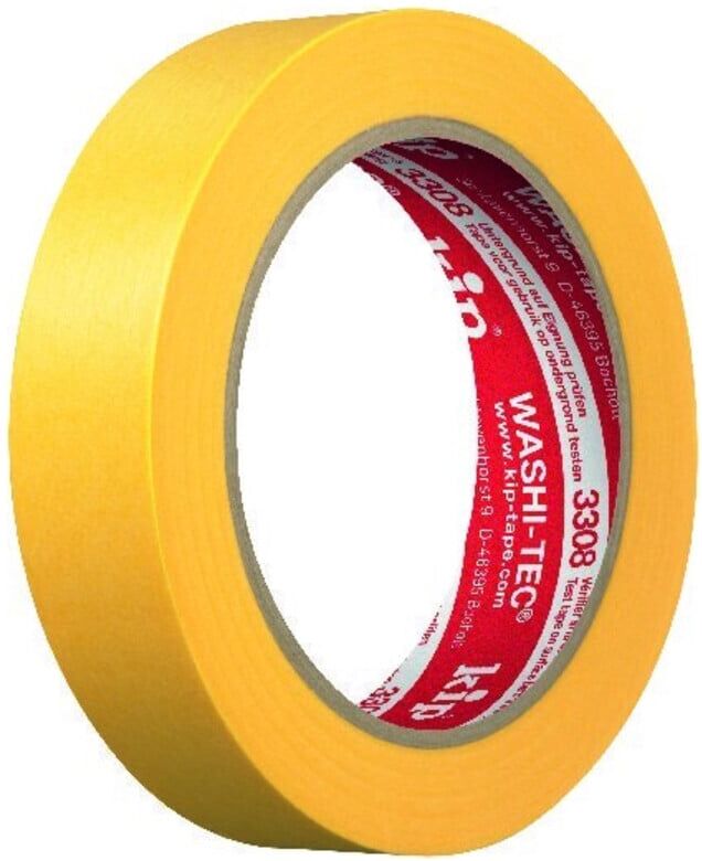 Kip 3308 WASHI-TEC® PREMIUM PLUS - gelb Goldkrepp® 24mmx50m (3308-24)