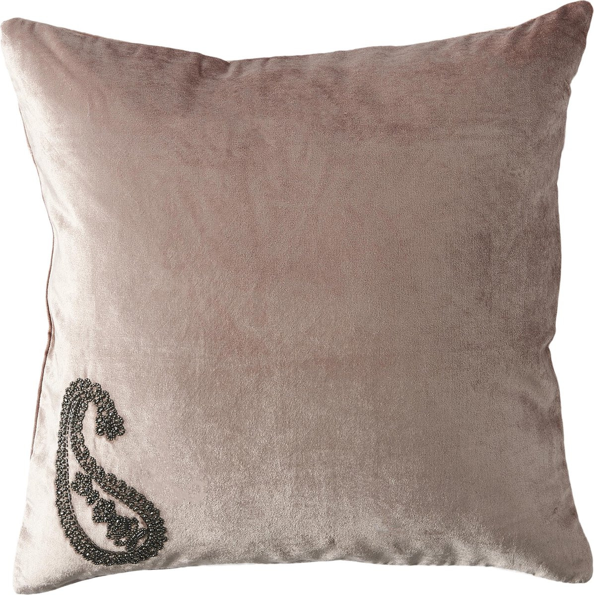 Rivièra Maison Precious Unique Paisley Velvet Pillow Cover - Sierkussenhoes - Roze - 50 x 50 cm