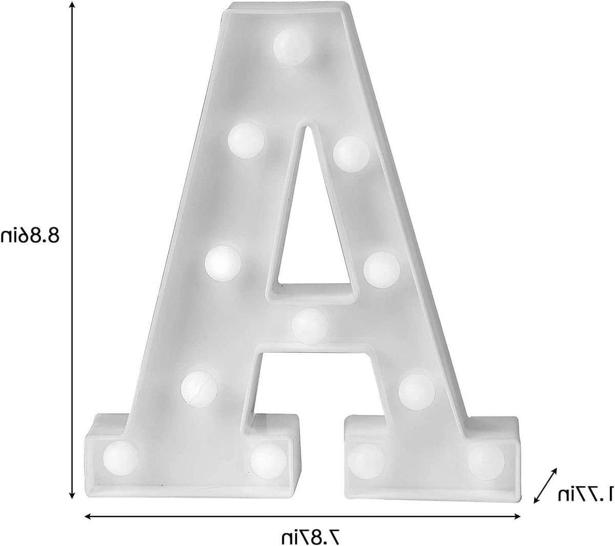 LED Alfabet Letter - Lichtgevende Decoratieve Verlichting - Geel - 22 cm