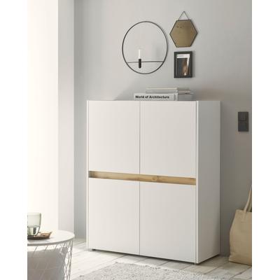 Highboard HOME AFFAIRE "City/Giron, moderner Schrank, Kommode, Stauraumschrank, Hochschrank", weiß, B:100cm H:120cm T:40cm, Sideboards, Highboard, zeitlos, modern, ausreichend Stauraum, vielseitig einsetzbar