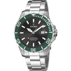 Festina Automatik Herren Automatik F20531/2 - schwarz,silber - 44.0mm